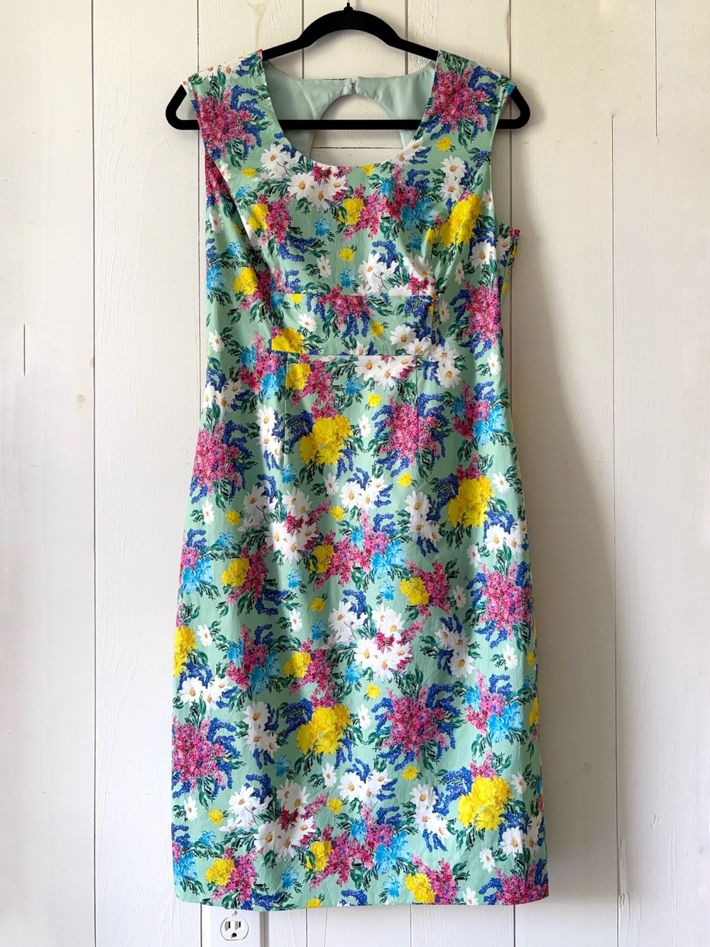 NWOT J. Peterman Modern Vintage Mint Floral Sheath Dress Size 8 Garden Party - Picture 13 of 14